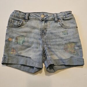 Cat & Jack Applique stitch jean shorts